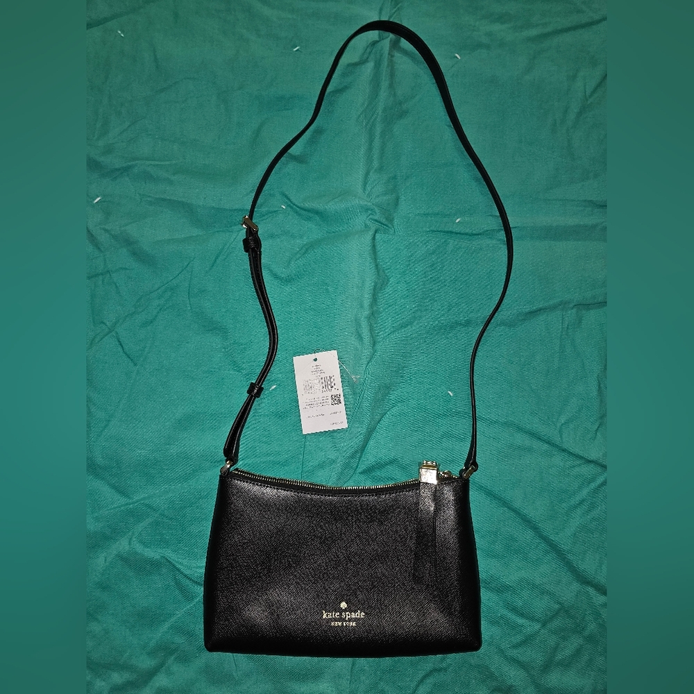 New Womens kate spade black crossbody bag purse